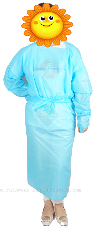 Disposable civil usage dustproof and anti-statics CPE GOWN Factory